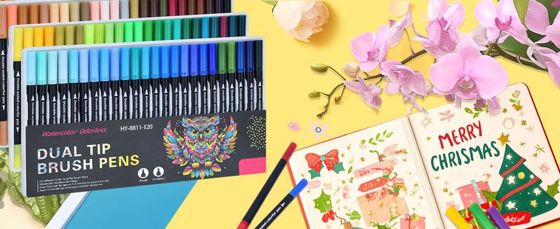 Dual Tip Marker Set Alcohol Artist Markers Marker coloring drawing craft kids stuff for girls school supplies 2025 Brush Pens Diamond Painting