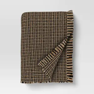 Woven Throw Blanket Cream/Neutral/Black - Threshold