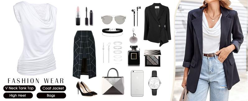 Womens Ruched Cowl Neck Tank Tops Sleeveless Stretch Blouse with Side Shirring Sexy Basic Olive Green Slim Fit Casual Elegant Garment