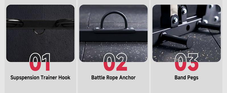 MIKOLO Smith Machine, 2200lbs Squat Rack with LAT-Pull Down System & Cable Crossover Machine, Training Equipment with Leg Hold-Down Attachment Home Gym Station Home Gym AdjustableMIKOLO