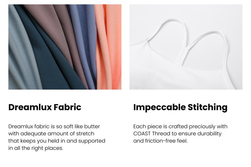 Colorfulkoala Dreamlux Y-Back Sports Bra with Removable Cups, Light Support, A–C Cups