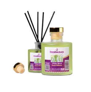 Freshwaves White Birch Mood Diffuser 150ml with Black Sticks for Aromatic Home Fragrance Ideal for Relaxation Spaces