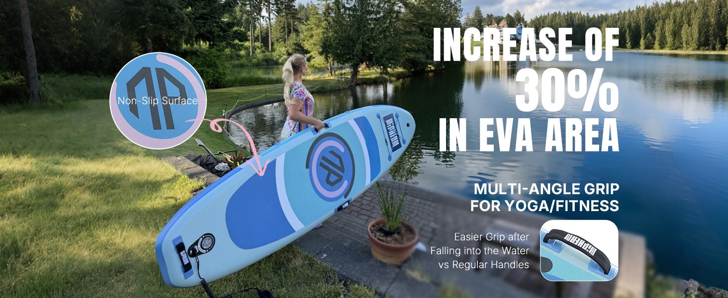 Niphean 10' Inflatable Stand Up Paddleboard for Gliding Yoga with 33" Balance Wing & Complete Accessories Set for Adults & Youth, 3-Year Warranty