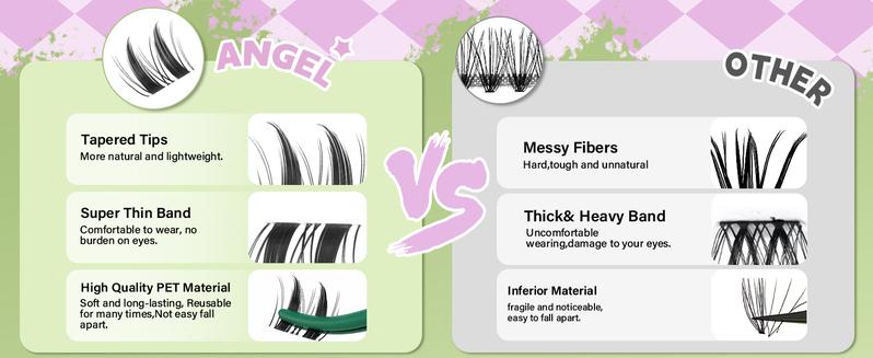 KEYYOU Angle A09 Lash Clusters  Invisible Band Waterproof Long-Lasting Lashes for Natural Voluminous Look Easy Application Ideal for Daily Wear and Special Occasions TikTok Shop FebruaryFaves