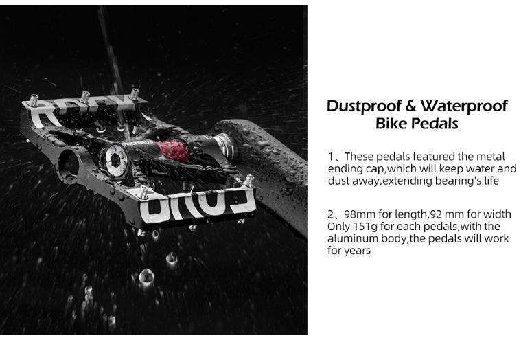 ROCKBROS Mountain Bike Pedals MTB BMX Pedals CNC Non-Slip Lightweight Aluminum Alloy Bicycle Pedals 9/16" ROCKBROS Mountain Bike Pedals MTB BMX Pedals CNC Non-Slip Lightweight Aluminum Alloy Bicycle Pedals 9/16"