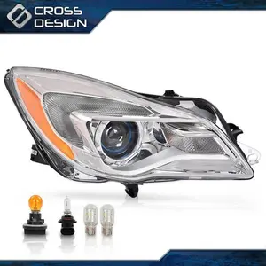 CROSSDESIGN Replacement Headlight Halogen Headlamp Right Side Fit For 2014-2017 Buick Regal