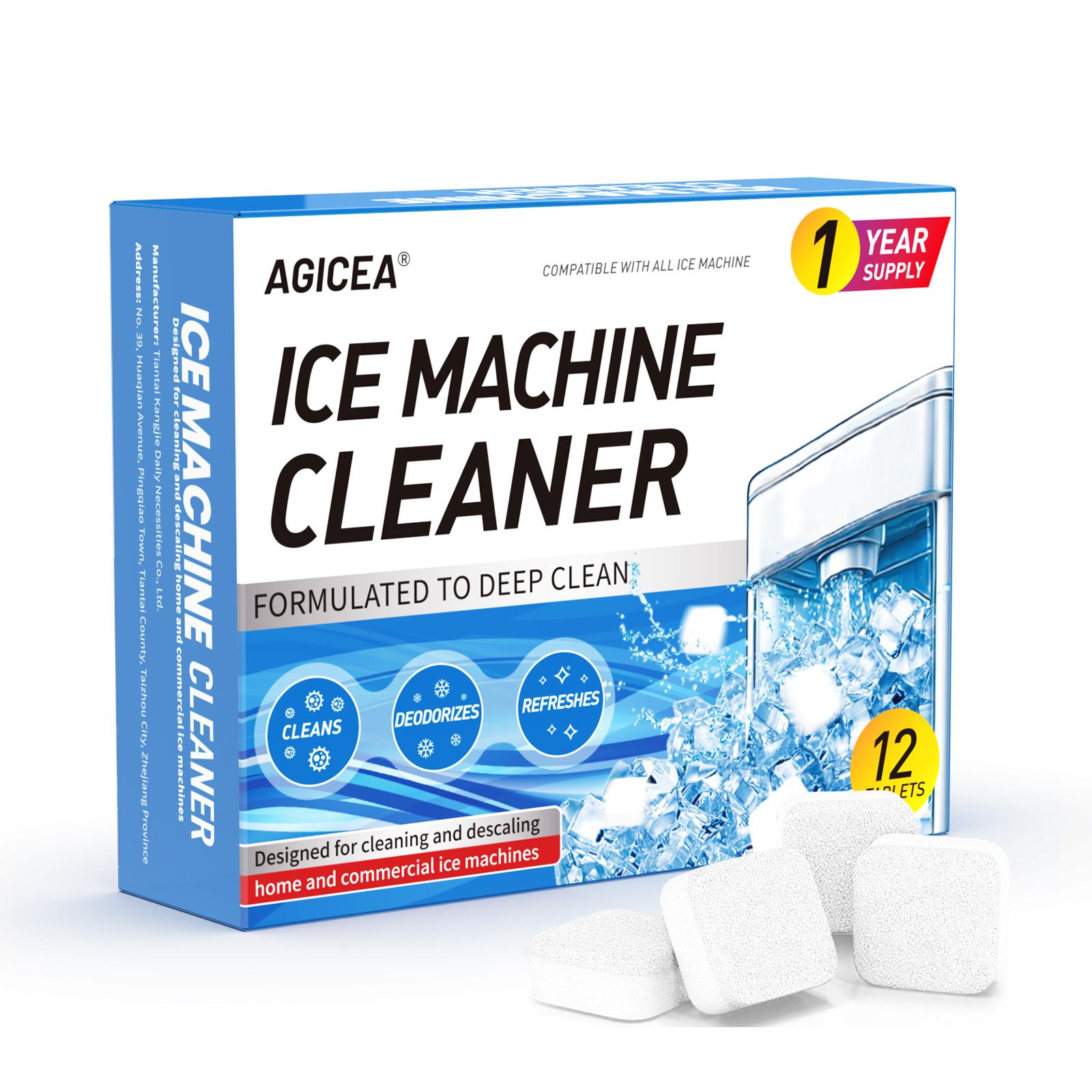 AGICEA Ice Machine Cleaner 12 Pieces - Compatible with All Ice Maker Cleaners, Coffee Cleaners & Household Cleaning Products