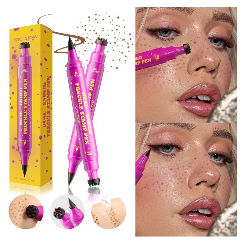 Waterproof Freckles Pen: Faux Freckle Stamp and Fine Tip Eyeliner for Realistic, Long-Lasting Freckles and Effortless Makeup, Perfect for Daily Wear and Cosplay