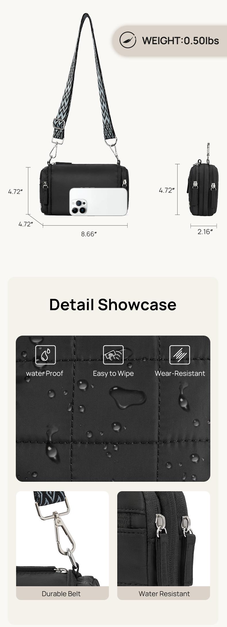 Telena Valentine's Day gift Expandable Crossbody Bag - 3-in-1 All-in-One with Fanny Pack & Wallet, Multi-Functional Storage ,Travel purse ,Travel expansion bag Gift ideas