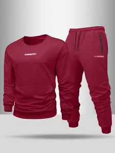 Men's everyday casual set, 2-piece long-sleeve pullover hoodie and sports leggings, spring and autumn outdoor suit, men's comfortable loungewear. Clothes Menswear Pants Top Trouser Formal Motocross