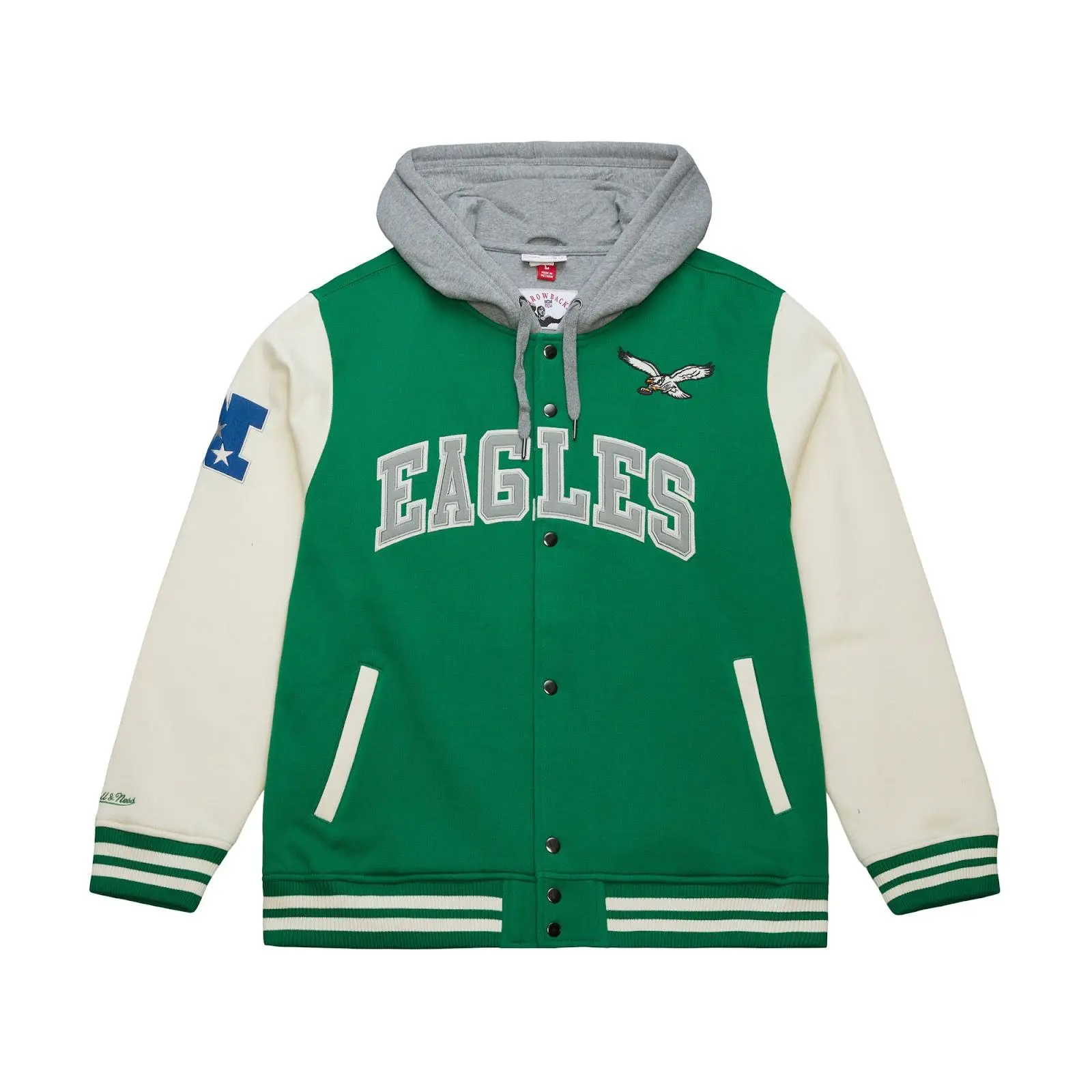 Philadelphia Eagles Kelly Green Sideline Fleece Full-Snap Jacket Philadelphia Eagles Kelly Green Sideline Fleece Full-Snap Jacket