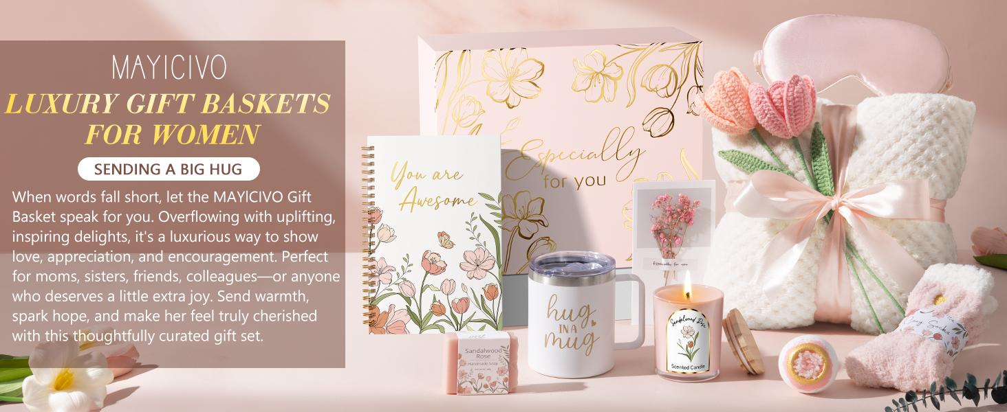 Mayicivo Valentine's Day Gifts ideas Basket for Women – Get Well Soon, Birthday, and Thinking of You Gifts for Mom, Best Friend, or Sister dealsforyoudays Mayicivo Valentine's Day Gifts ideas Basket for Women – Get Well Soon, Birthday, and Thinking of You Gifts for Mom, Best Friend, or Sister dealsforyoudays