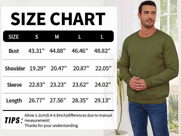 Gihuo Men's Winter Warm Crewneck Sherpa Fleece Lined Sweatshirt Army Beige Casual Long Sleeve Solid Color Round Neck Machine Washable Pullover Tops for Men Gifts Gihuo Men's Winter Warm Crewneck Sherpa Fleece Lined Sweatshirt Army Beige Casual Long Sleeve Solid Color Round Neck Machine Washable Pullover Tops for Men Gifts