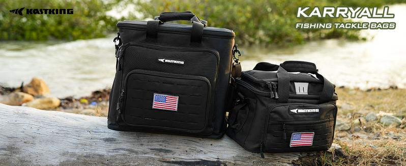 KastKing Karryall Fishing Tackle Bags for Saltwater or Freshwater Fishing - Water Resistant Material - Fishing Gear Storage