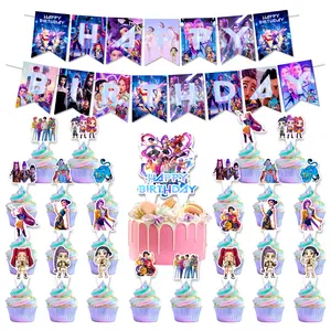 Happy Birthday banner decorations, suitable for occasions such as girls' school classroom decorations, fan meetings, and birthday parties.