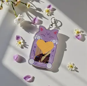Cute Kpop ATZ Photocard Holder, Kpop with ears Photocard Holder, Aniteez Keychain,wings picture holder keychain