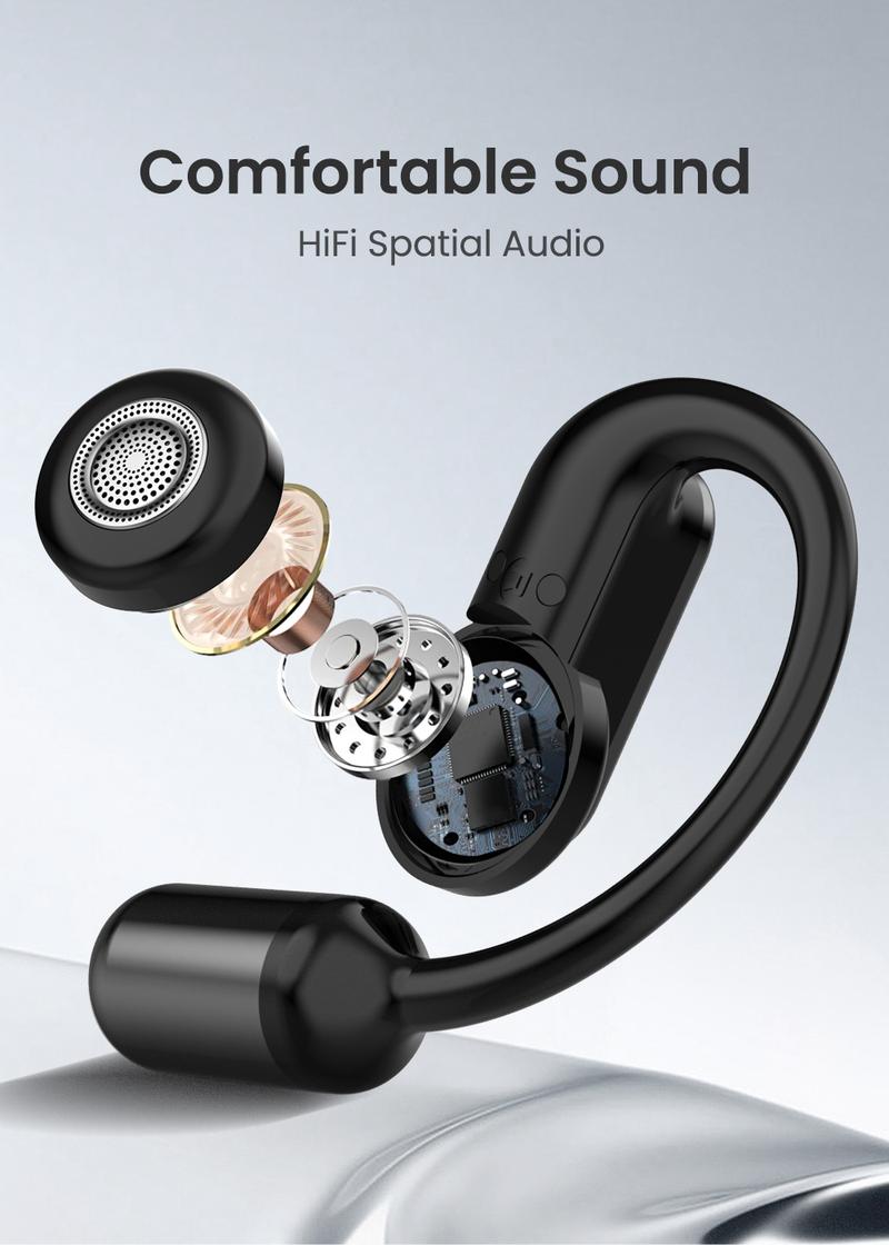 HTC NE50 True Wireless Open Earbuds (OWS), removable battery, long standby time, 134 language translation, Bluetooth 6.0, touch control, lightweight, built-in K microphone, supports music and calls