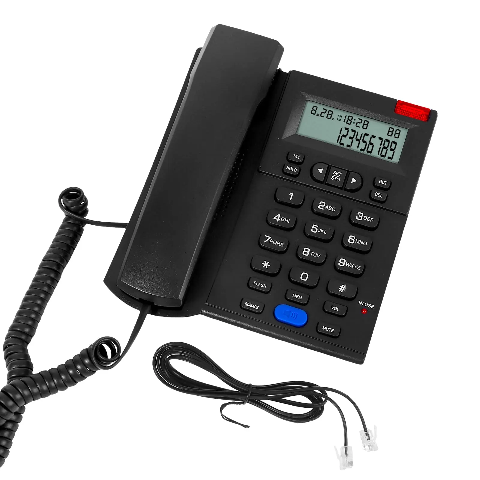 Corded Landline Phone with Caller ID, LHome Office, Speaker Phone with Redial, Speed Dial, Caller Indicator Light Feature, Telephone Landline Phones Adjustable Ringer: High/Low/Off colorful fireplacCordless Multi-SpeedSPortable High-Pressure Steam Cleaner