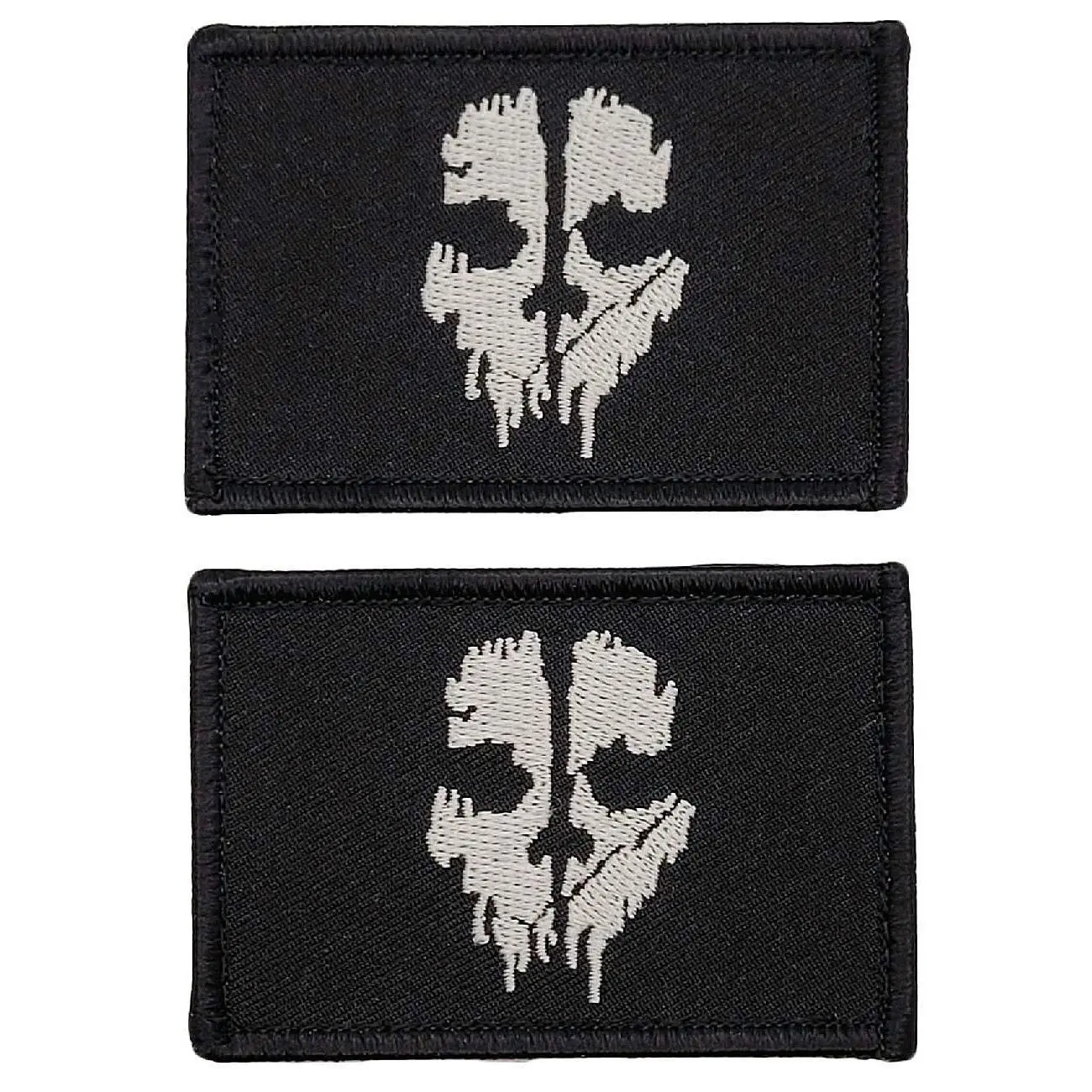 Miltacusa Duty Calls Ghost Skull Patch [2PC Bundle - Hook Fastener Backing - G4]