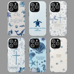 Blue Faith Ocean Aesthetic Phone Case Collection – Soft Christian-Inspired Design for iPhone17/16/15/14/13/12/11 Pro/Pro Max