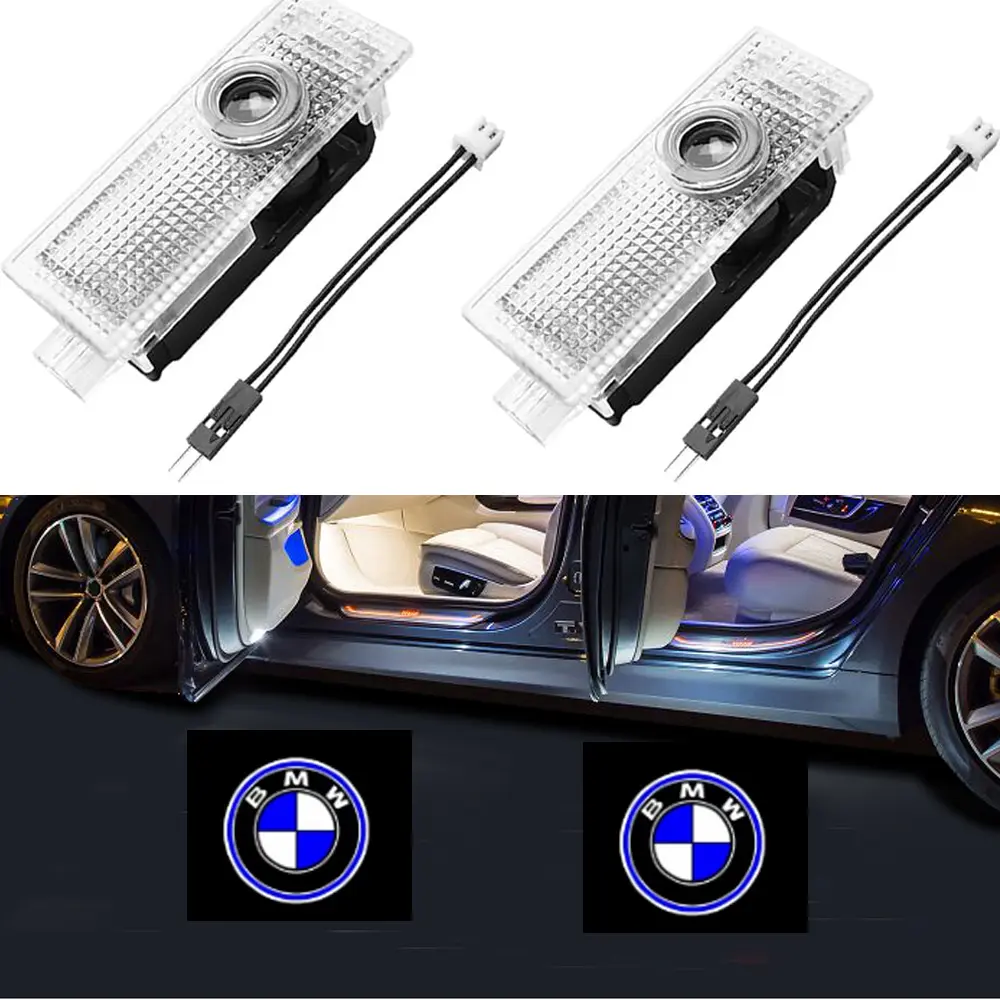 LOUEI 2pc Vehicle Welcome Car Door Logo Projector - LED Lit Cantilever Laser Shadow, Plug and Play Decorative Light for BMW 1-7 Series,X1-X7,Z,GT,M2/M3/M5, Vehicle Welcome Light