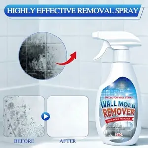 Fast-Acting Wall Mold Remover Spray 240ml | Non-Toxic Mildew Stain  | Household Cleaning Solution for Bathroom, Kitchen, Basement toilet cleaners