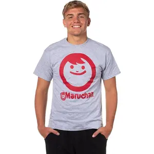 Maruchan Men's Ramen Noodle Happy Face Logo Design Graphic Print Adult T-Shirt