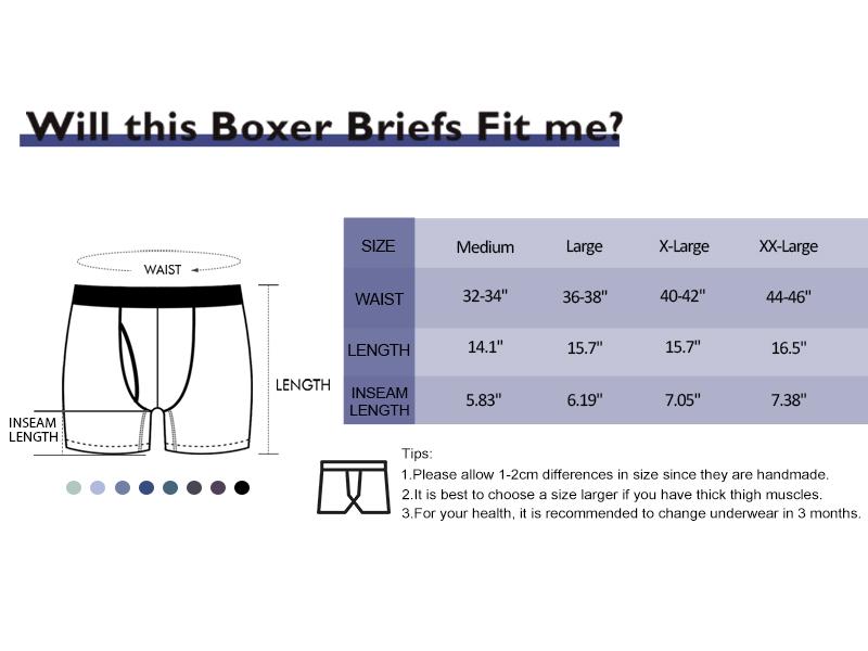 BAMBOOCOOL Men's Breathable Boxer Briefs - 6 Pack, Moisture-Wicking, Sportswear, Athletic, Comfortsoft, Tag-Free, Open Fly Pouch, Christmas Gifts for Men