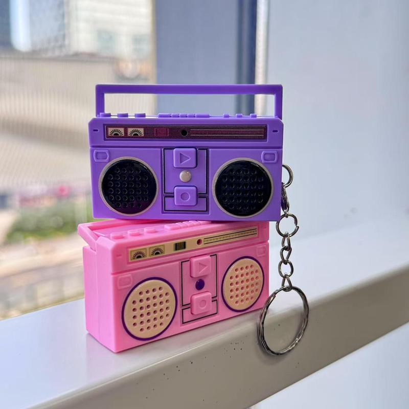1 minute retro mini recorder keychain fun singing music playing keychain couple friend gift