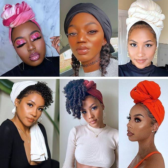 4-Pcs Head Wraps for Black Women African Head Wrap  display picture 1