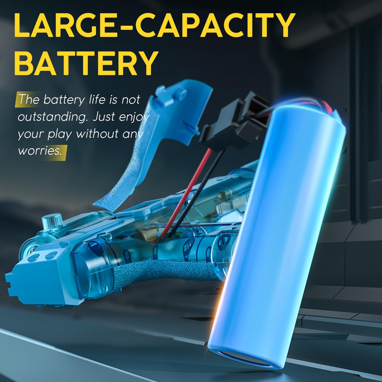 Ultimate Battle Powerful Electric Water Gun, Automatic Squirt Gun with Glowing Realistic Muzzle 320cc High Capacity, Up to 32 FT Range, Outdoor Summer Party Toy for Adults &Kids Toys for  Christmas Gift, Halloween Present, Black Friday Gifts