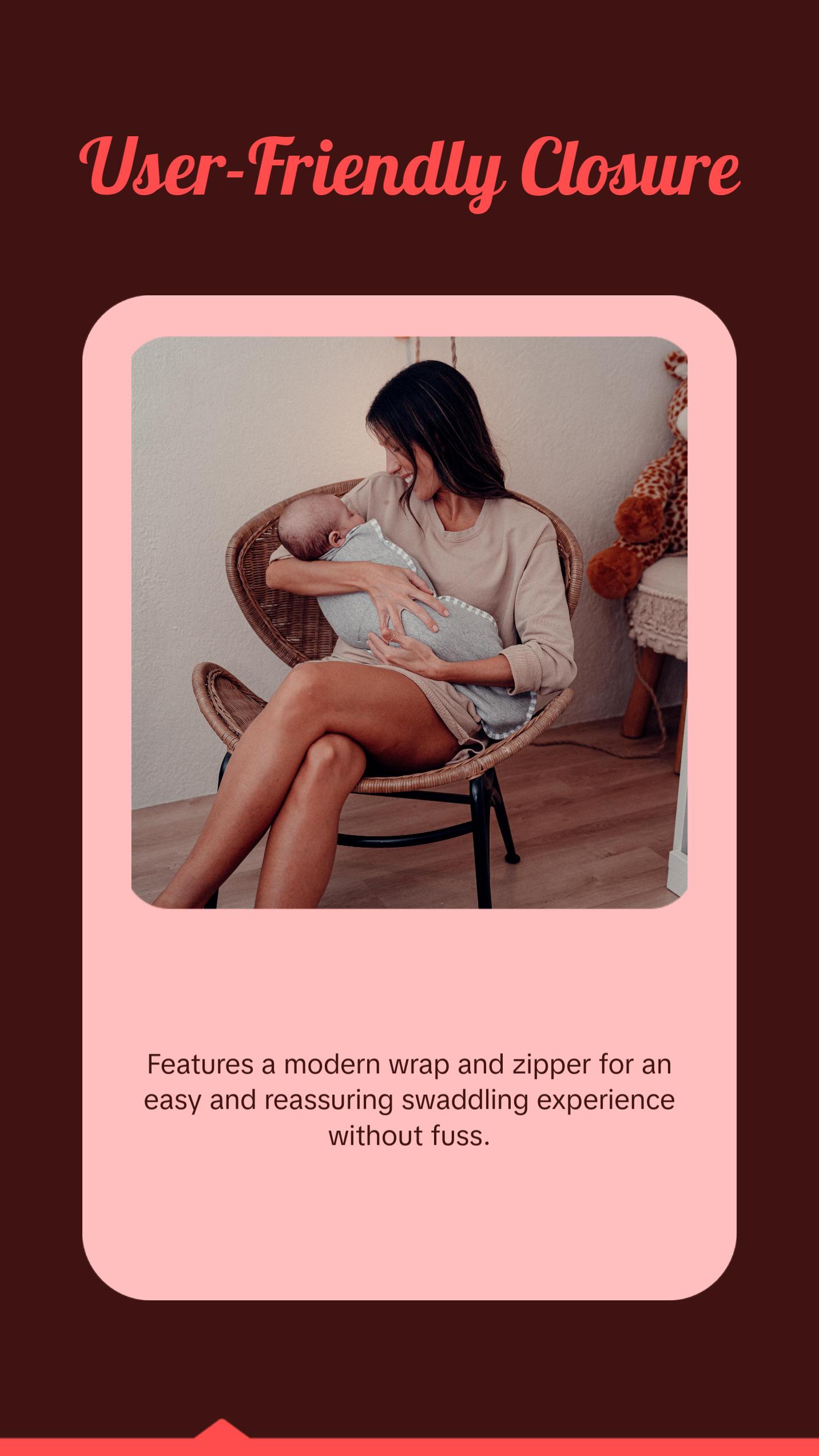 Comfy Cubs Swaddle Blanket Baby Girl Boy Easy Zipper Wrap 2 Pack Newborn Infant Sleep Sack (Large 3-6 Months)