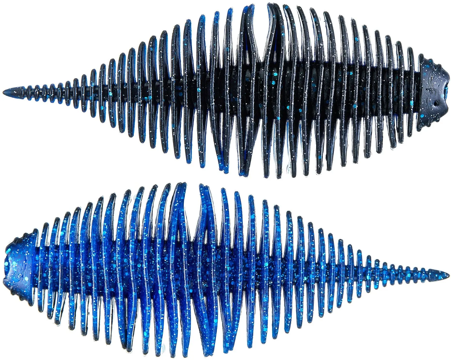 Bellows Gill Style Ribbed Creature Bait, 3.8-Inch Scented Soft Plastic Fishing Lure for Bass, Ideal for Texas & Carolina Rigs, 5 Pack, Flavor, Fishing Equipment, Bass Fishing