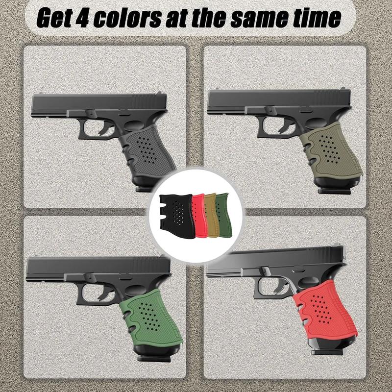 4Pack Glock Grip Pistol Holster Rubber Grip Glove Sleeve Anti-Slip for Glock 17, 19, 19x, 20, 21, 22, 23, 25, 31, 32, 34, 35, 37, 38, 41, 43x, 44, 45, 48 Pistols Accessories 4Pack Glock Grip Pistol Holster Rubber Grip Glove Sleeve Anti-Slip for Glock 17, 19, 19x, 20, 21, 22, 23, 25, 31, 32, 34, 35, 37, 38, 41, 43x, 44, 45, 48 Pistols Accessories