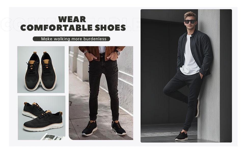 Mens Casual Dress Oxfords Shoes Fashion Mesh Business Walking Work Slip on Sneakers Comfortable Lightweight Soft Sole Red Boy Running