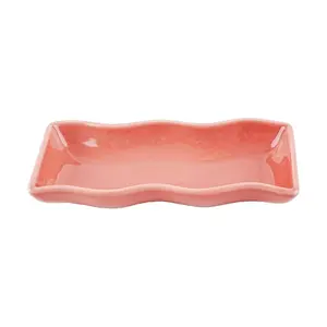 POLAATHOME Korean Style Mini Dipping Dish - Cute Ceramic Sauce Plate for Soy Sauce, Vinegar, Kimchi, Bacon - 11.5*5cm