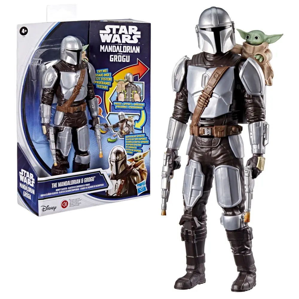 11" Star Wars The Mandalorian & Grogu Bounty Blaster Figure w/ Sound Effects