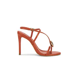 Schutz Azure Embellished Sandal in Orange Clay