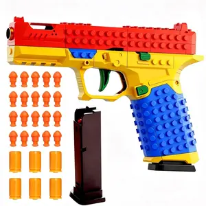 BAZILBAZOS Tactical DlY Building Block gun Handle Set -Multi Person Strategy Collaboration Toy, Durable Blast Resistant,Essential for Qutdoor Team Activities and Festival Gifts