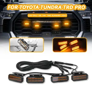 18LED Front Grille Light For Toyota Tundra TRD PRO Car Daytime Running Light Wheel Eyebrow Lamp For Pickup Offroad 12V