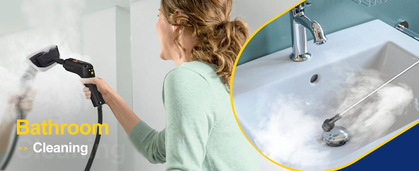 Powerful 2500W Handheld Steam Cleaner, 3-Level Handle Control, 20 Attachments