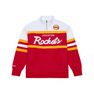 Men's Houston Rockets Mitchell & Ness HWC Head Coach Pullover Sweatshirt