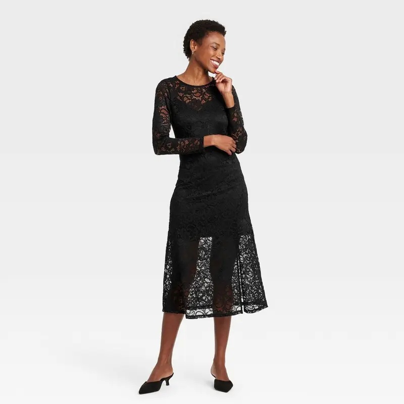 long dress with lace middle - TikTok Shop long dress with lace middle - TikTok Shop