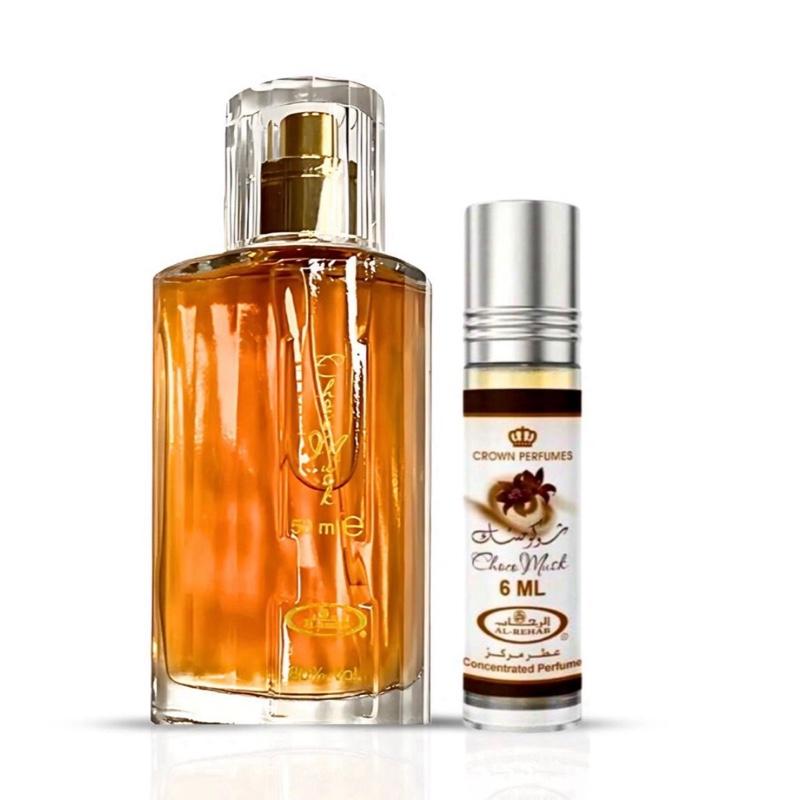 Al-Rehab Choco Musk Eau de Parfum Spray for Women 1.65 oz/50 ml Aromatic Fragrance with White Musk Milk Chocolate Vanilla Cinnamon Rose Sandalwood Myrrh Amber Spicy Notes