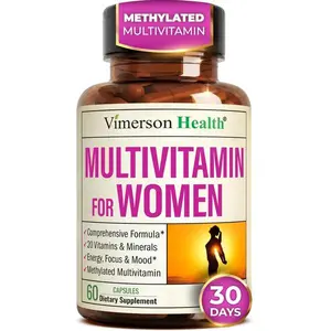 Methylated Multivitamin for Women w/Bioavailable Vitamins, Chelated Minerals, Vitamin D, B12, C, A & Zinc for Energy, Focus and Immune Health – Premium Womens Multivitamins & Multiminerals – 60 Caps