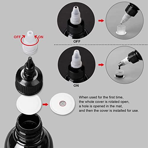 HAWINK Black Tattoo Ink 1 oz (30ml) Vegan-Friendly USA Standard Pigment Tattoo Supplies Concentrated Black TI203-30-002