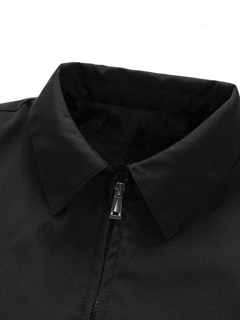 TJL Men's Black Jacket - Lightweight Stylish Zip-Up Outerwear | Classic Fit | Versatile Everyday Coat mens  winter  jacket mens  zip  up bg a the label