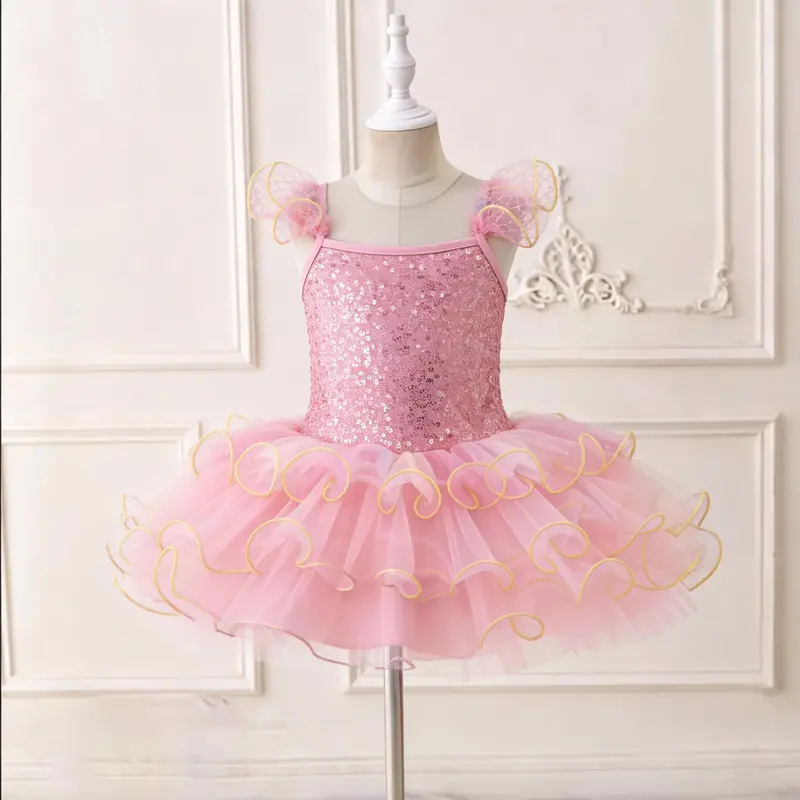 open lace back dress Kids Dream Big Girls Pink Flip Sequin Llama Corn Birthday Tutu Dress 8 main image 1