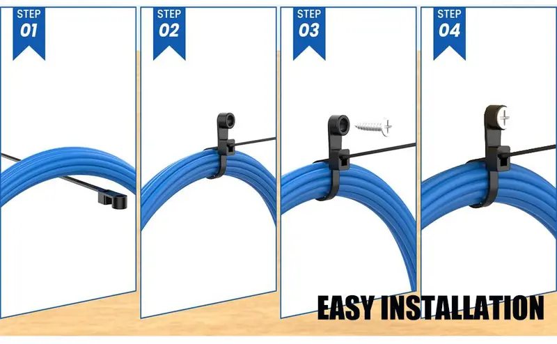 100 PCS, 8.66-Inch Nylon Cable Ties with Screw Mounting Holes, 75 lb Heavy-Duty Adjustable Zip Ties for Indoor & Outdoor Cable Management