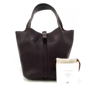 Pre-owned HERMÈS TOGO Leather Top Handle Bags Picotin Lock bag Authentic secondhand